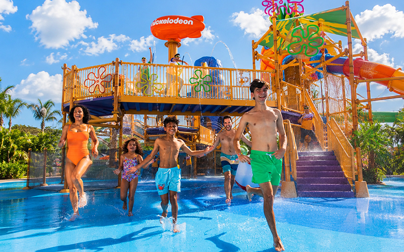 Family enjoying Nickelodeon Riviera Maya
