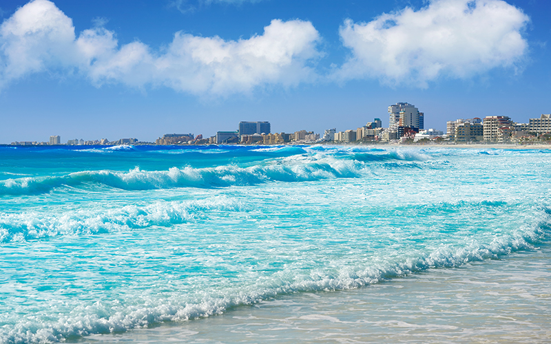 Beaches in Cancun's Hotel Zone.